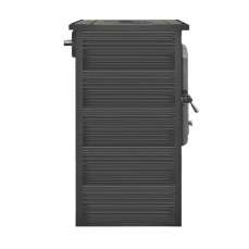 Стальной печь-камин с шамотом ЭТНА (Панорама) с плитой и ТО "Антрацит" высокий фото в Молодечно