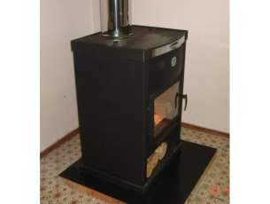 Стальная печь-камин с дровницей Теплодар ОВ-140 (прямой) фото в Молодечно