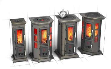 Угловая недорогая печь Термофор Статика Квинта, чёрная бронза фото в Молодечно