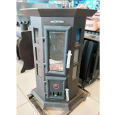 Угловая недорогая печь Термофор Статика Квинта, чёрная бронза фото в Молодечно