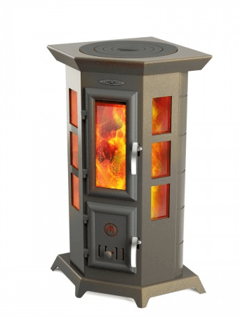 Отопительная печь Термофор Статика Квинта, чёрная бронза Амазонка бай фото в Молодечно