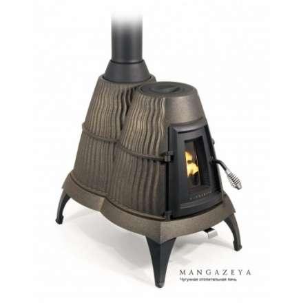 Отопительная печь Термофор Мангазея, чёрная бронза Амазонка бай фото в Молодечно