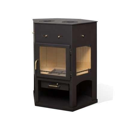 Печь-камин Мета-Бел АОТ 11.0 (в модификации Енисей с плитой") фото в Молодечно