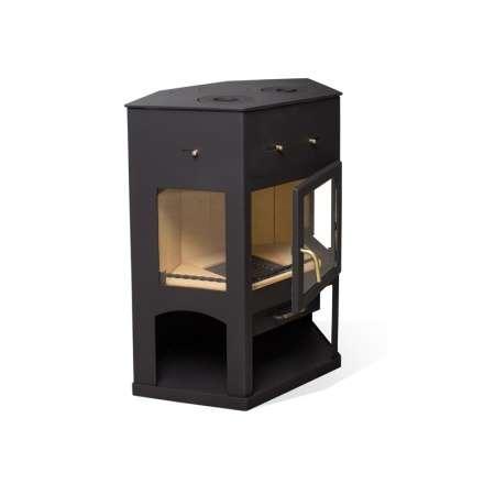 Печь-камин Мета-Бел АОТ 11.0 (в модификации Енисей с плитой) в Молодечно