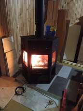 Печь-камин Енисей с плитой Мета бел в Молодечно