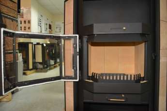 Купить недорогой камин с шамотом Печора Мета Бел в Молодечно фото в Молодечно