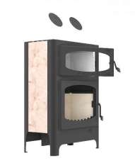 Печь-камин с шамотом Бавария Эко с духовкой и плитой в Молодечно