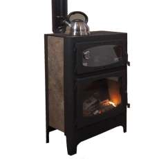 Печь-камин недорогая Бавария Эко с духовкой и плитой фото в Молодечно