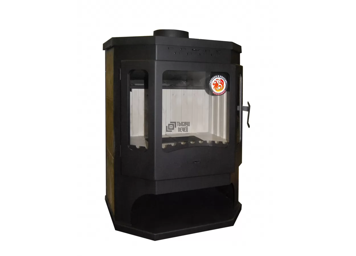 Печь-камин БАВАРИЯ ПРИЗМАТИК с плитой (Экокамин) фото в Молодечно