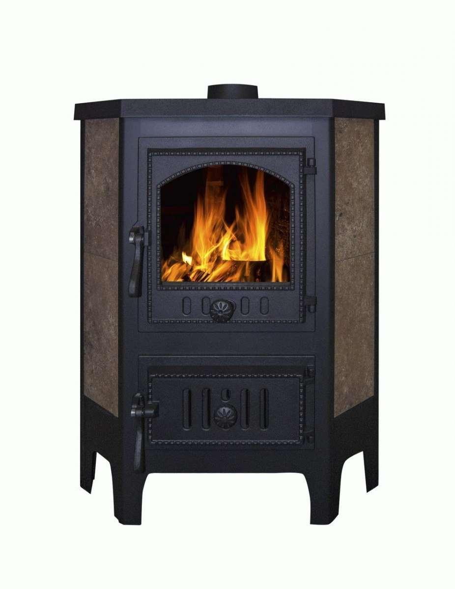 Печь-камин Бавария угловая чугун с плитой купить в Молодечно