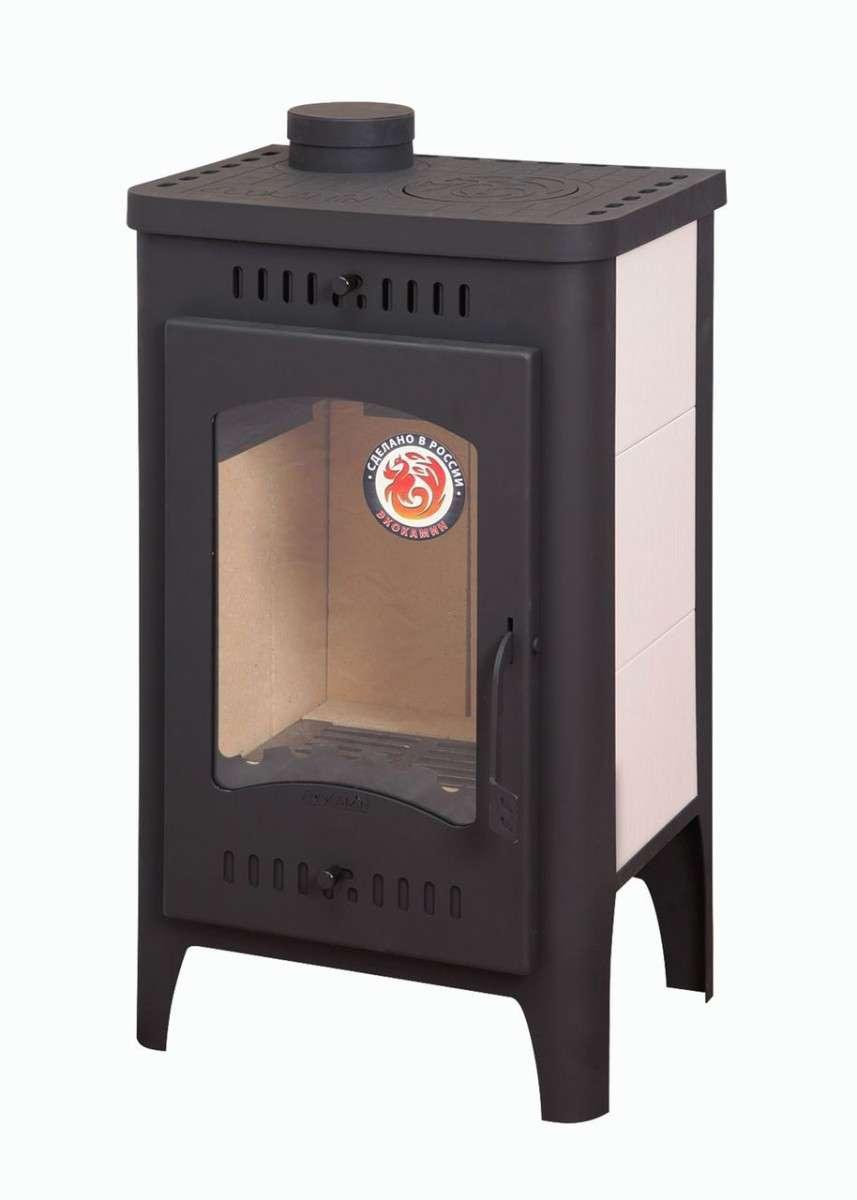 Печь-камин Бавария Оптима с плитой Амазонка бай фото в Молодечно