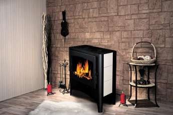Печь-камин Бавария Эко с плитой 2 конфорки фото в интерьере в Молодечно