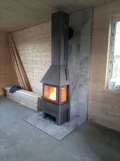 Недорогой камин Бавария со стеклами графит фото в интерьере в Молодечно