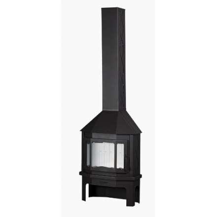 Камин Мюнхен пристенно-угловой чёрный Амазонка бай фото в Молодечно