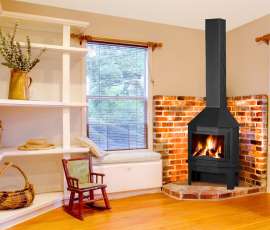 Стальной камин Мюнхен угловой графит фото в Молодечно