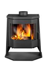 Стальной камин с шамотом Бавария панорама призма с плитой фото в Молодечно