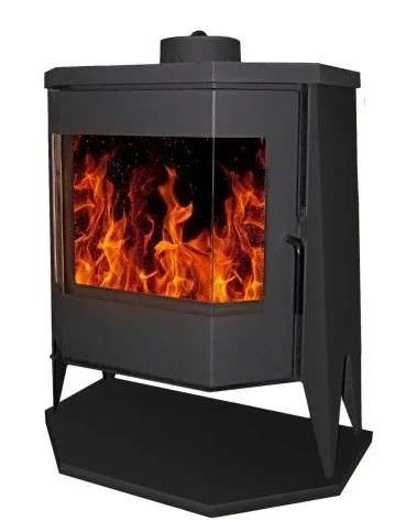 Печь-камин Бавария панорама призма с плитой Амазонка бай фото в Молодечно