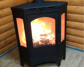 Недорогой камин со стеклами Бавария панорама угловая фото в Молодечно