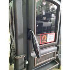 Печь-камин чугунный FireWay Bruno в интерьере патина медь Амазонка бай фото в Молодечно