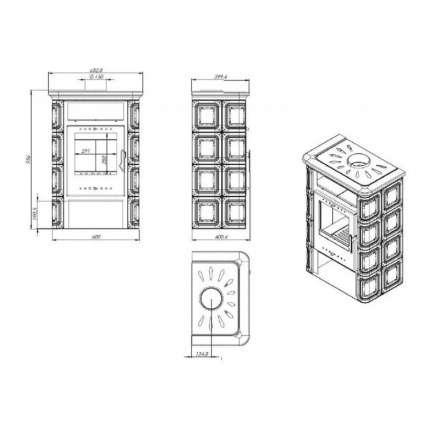Купить Печь-камин Печь-камин NORDflam Vera чугун в Молодечно Амазонка бай фото в Молодечно