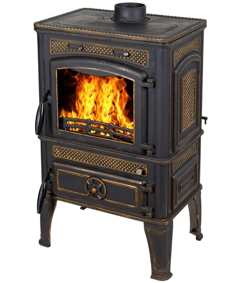 Печь-камин FireWay Dacha патина бронза Амазонка бай фото в Молодечно