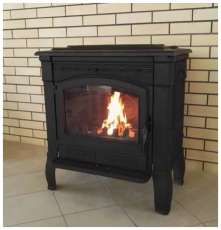 Печь-камин чугунный FireWay Gunter в интерьере патина медь Амазонка бай фото в Молодечно