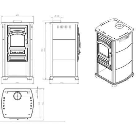 Купить Печь-камин NORDflam Merido в Молодечно Амазонка бай фото в Молодечно