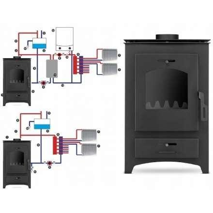 Печь-камин Blist B MAX E с водяным контуром Амазонка бай фото в Молодечно