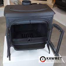 Купить Печь-камин KAWMET Premium ARES S7 (11,3 кВт) в интерьере чугунный в Молодечно фото в Молодечно