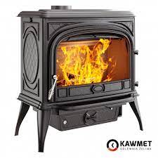 Купить Печь-камин KAWMET Premium SPHINX S6 (13,9 kW) в интерьере чугунный в Молодечно фото в Молодечно