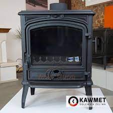 Купить Печь-камин KAWMET Premium SELENA S14 (6,5 кВт) в интерьере чугунный в Молодечно фото в Молодечно