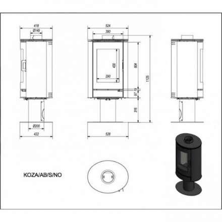 Купить Печь-камин Kratki KOZA/AB/S/N/DR в интерьере в Молодечно Амазонка бай фото в Молодечно