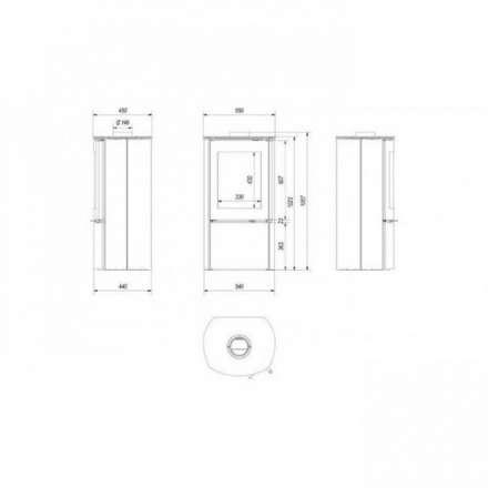Купить Печь-камин Kratki Falcon 9 в Молодечно