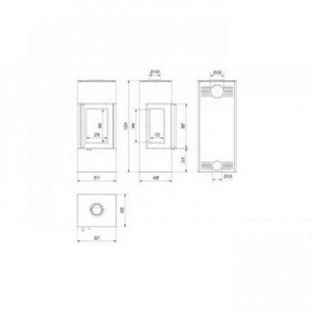 Купить Печь-камин Kratki THOR 8 View в Молодечно Амазонка бай фото в Молодечно