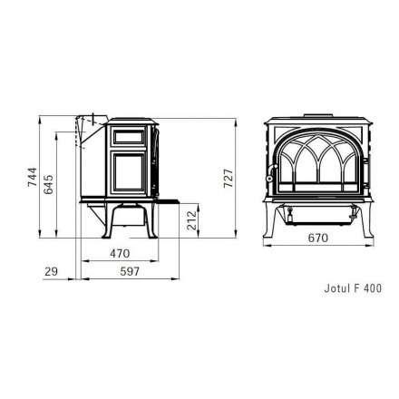 Чугунная печь камин Jotul F 400 BP в Молодечно