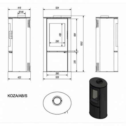 Купить Печь-камин Kratki Koza/AB/S/DR в Молодечно Амазонка бай фото в Молодечно