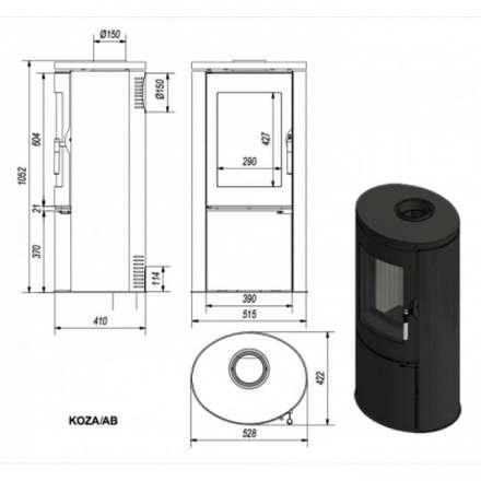 Купить Печь-камин Kratki Koza/AB в Молодечно Амазонка бай фото в Молодечно