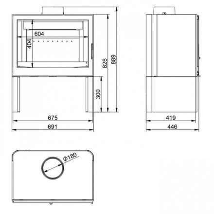 Купить Печь-камин KFD STO iM 14 в интерьере чугунная в Молодечно в Молодечно