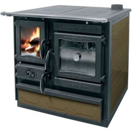 Печь-камин Guca GULIVER с плитой - bordo, cream в Молодечно