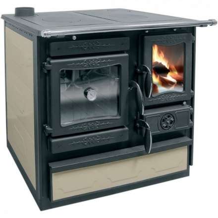 Печь-камин Guca GULIVER с плитой - bordo, cream Амазонка бай фото в Молодечно