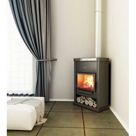 Недорогой камин Теплодар ОВ-140 (угловой) фото в интерьере в Молодечно