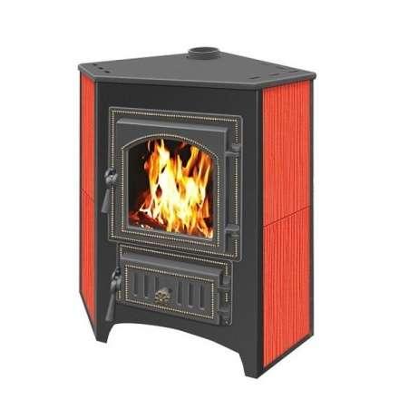 Печь-камин Везувий ПК-01 (270) угловой красный 9 кВт Амазонка бай фото в Молодечно