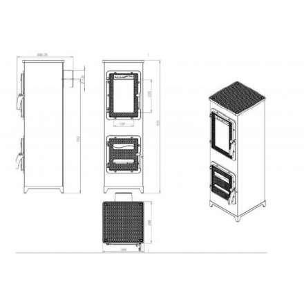 Купить отопительную печь Nordflam Padva Амазонка бай фото в Молодечно