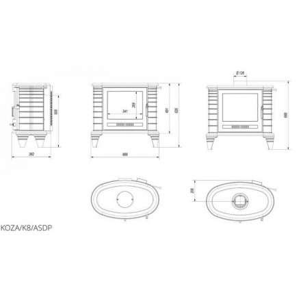 Купить Печь-камин Kratki Koza K8 в Молодечно Амазонка бай фото в Молодечно