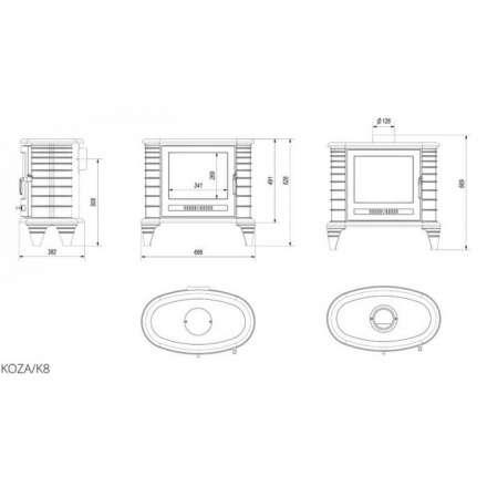 Купить Печь-камин Kratki Koza K8 в интерьере в Молодечно Амазонка бай фото в Молодечно