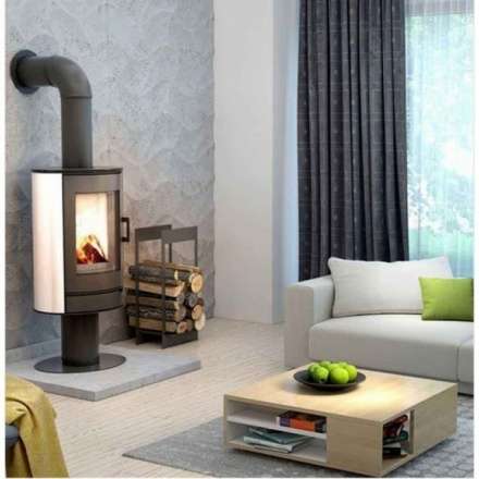 Купить Печь-камин Kratki KOZA/AB/S/N/KAFEL/BIALY (кафель белый) в интерьере в Молодечно Амазонка бай фото в Молодечно