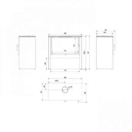 Печь-камин Kratki Juno 12/B Амазонка бай фото в Молодечно