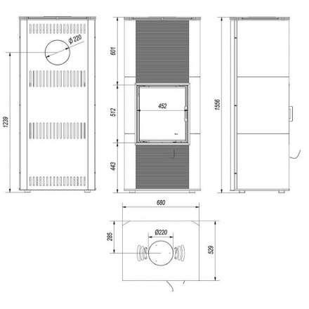 Купить кафельный печь камин Kratki NADIA KAFEL B RYFEL в Молодечно