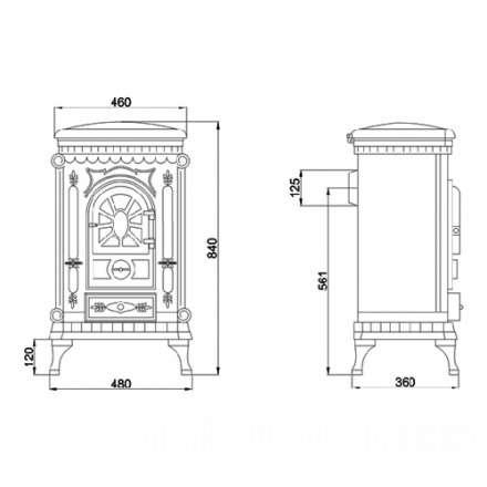 Печь-камин Ambra Eurokom Амбра Амазонка бай фото в Молодечно