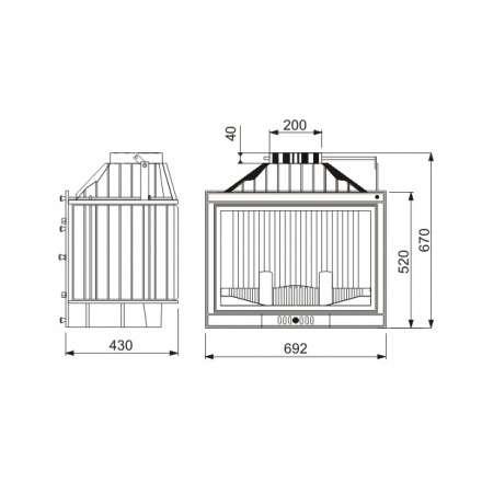 Каминная топка Invicta 700 PRIMO с шибером в Молодечно